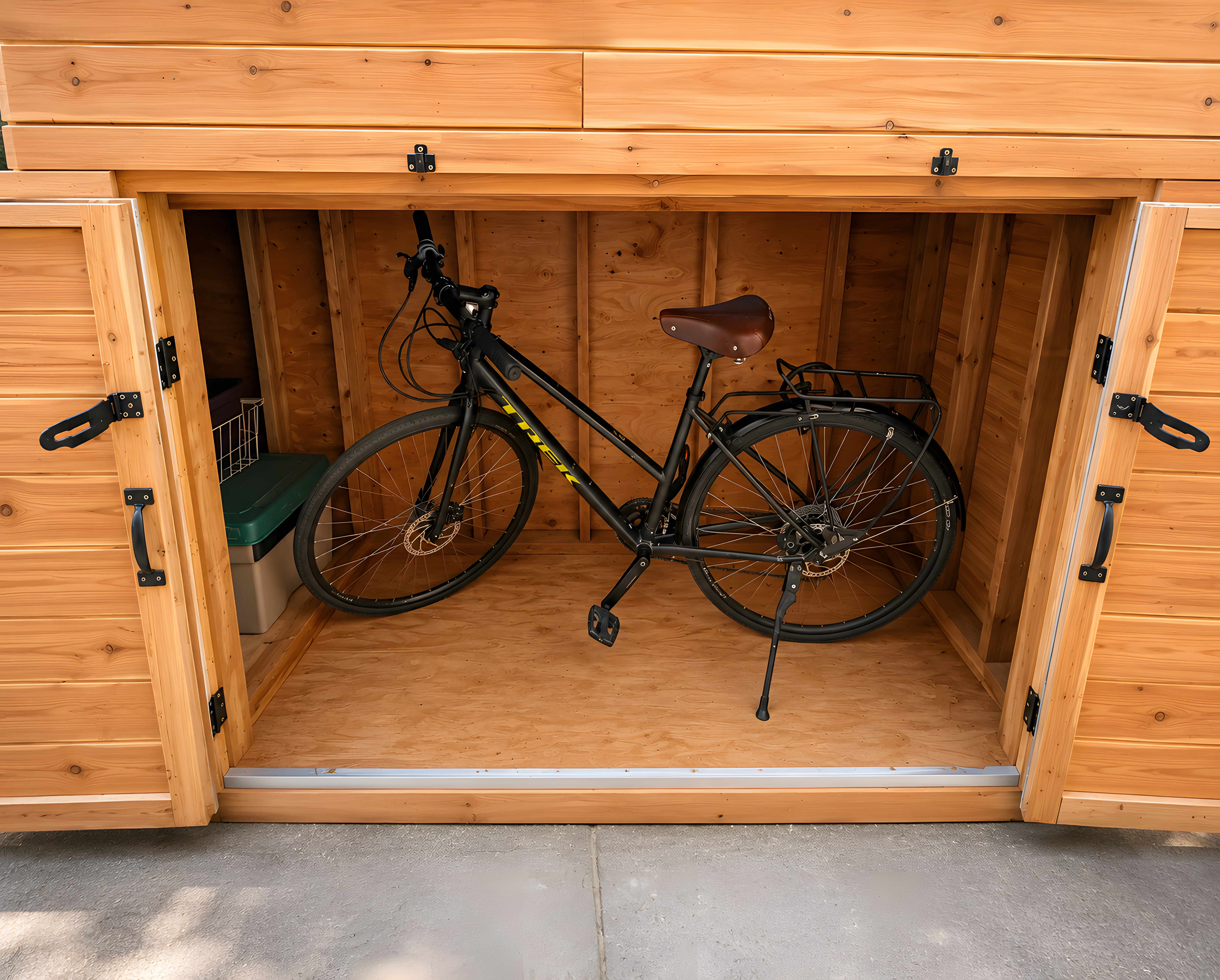 Custom Cedar Bike Storage