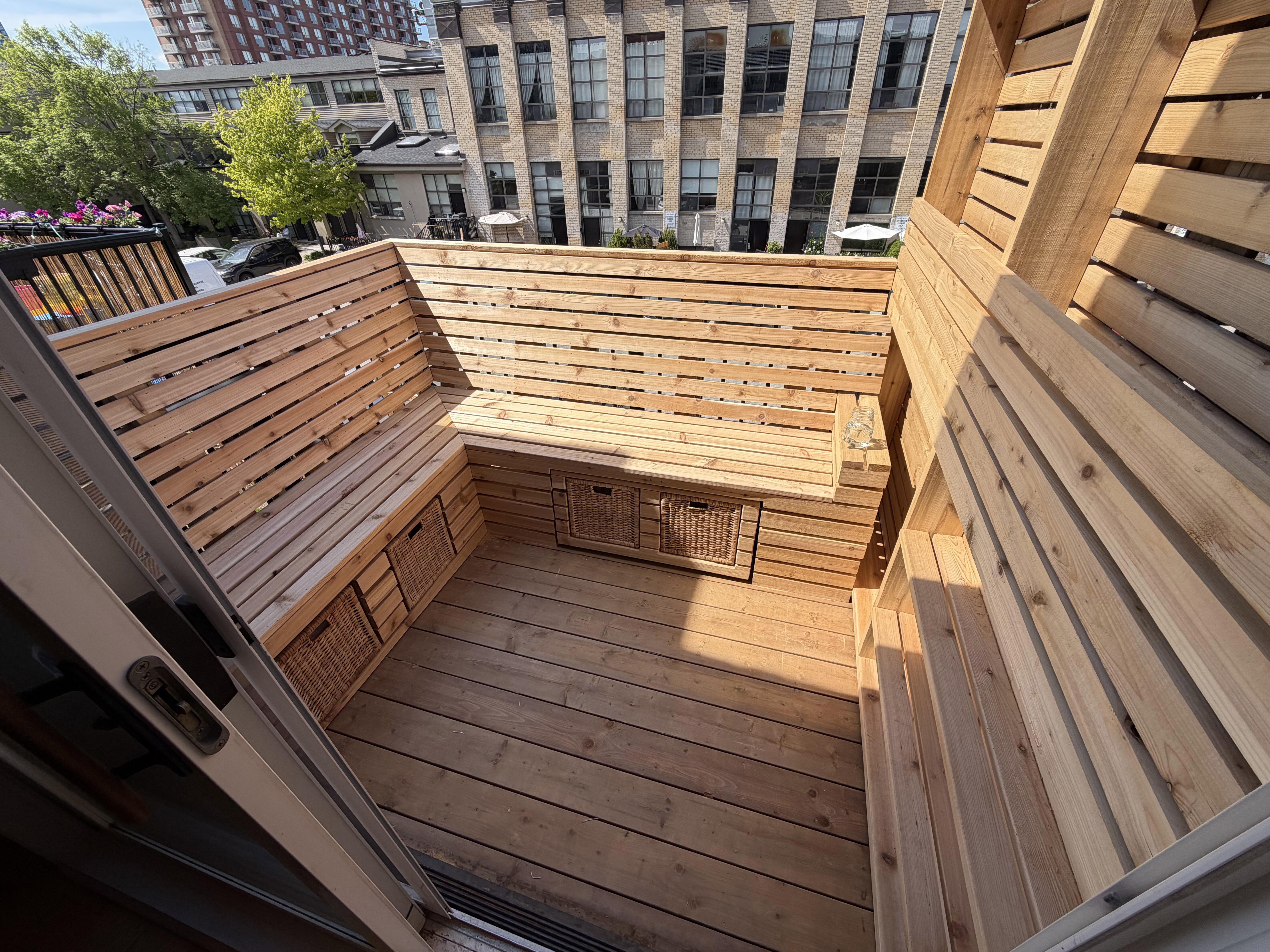 Integrated Cedar Balcony