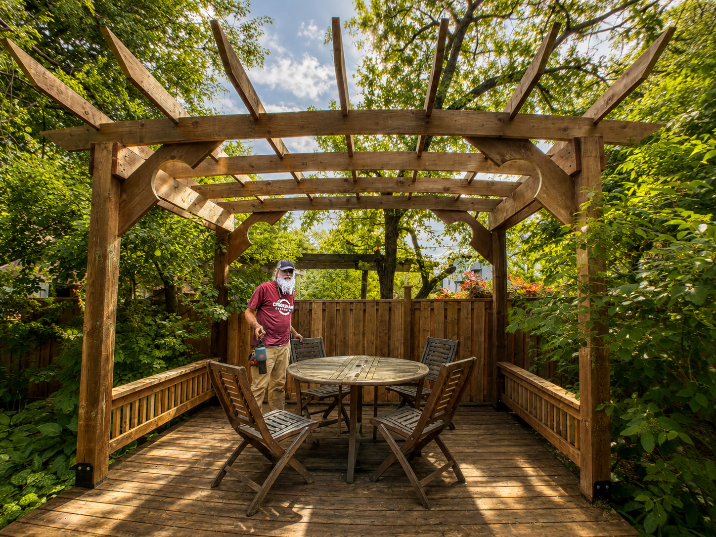 Curved Timber Pergola