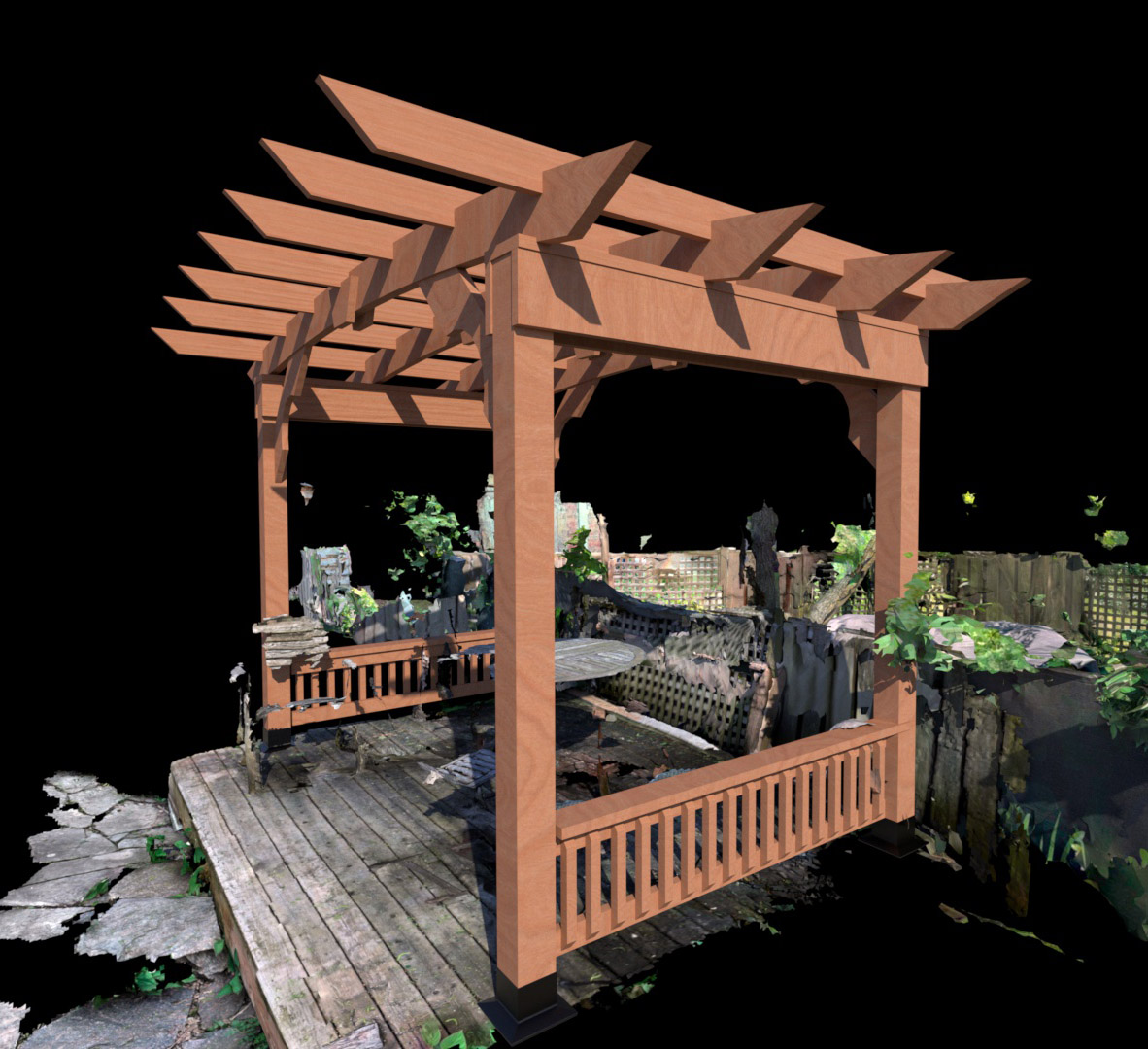 Curved Timber Pergola